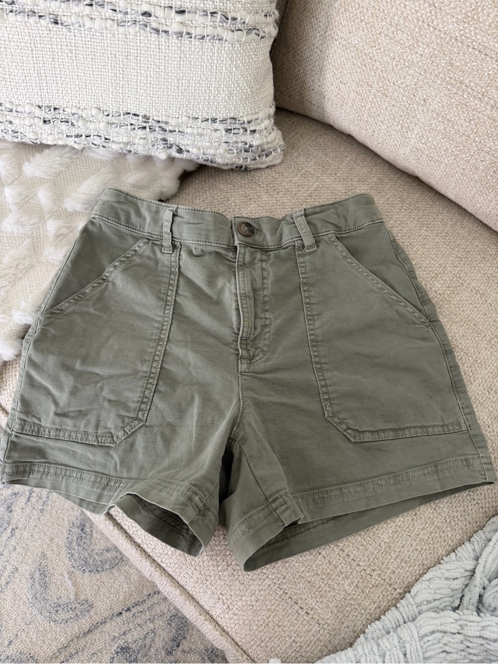Marine Layer Olive Utility Cargo Shorts